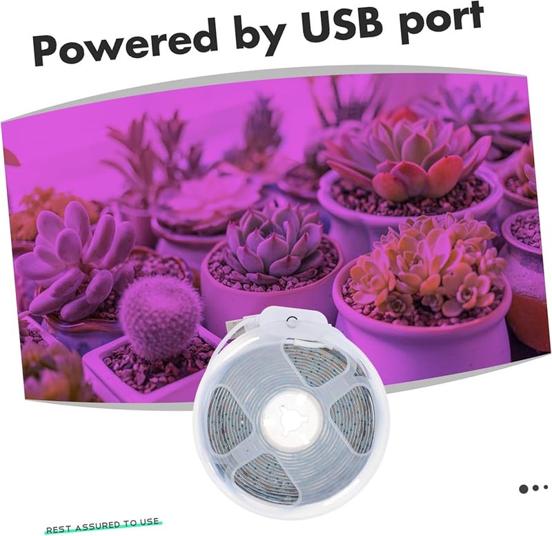 شريط إضاءة LED USB كامل الطيف للنباتات والأزهار الداخلية - Image 5